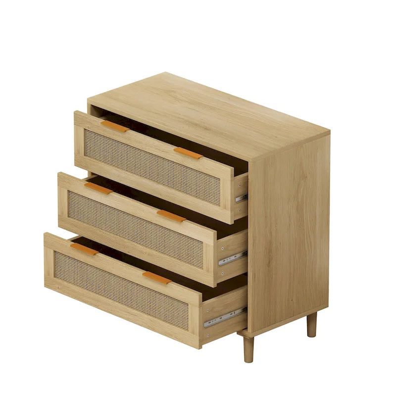 Meuble de rangement en rotin à tiroirs pour chambre à coucher et salon, 31,50 po