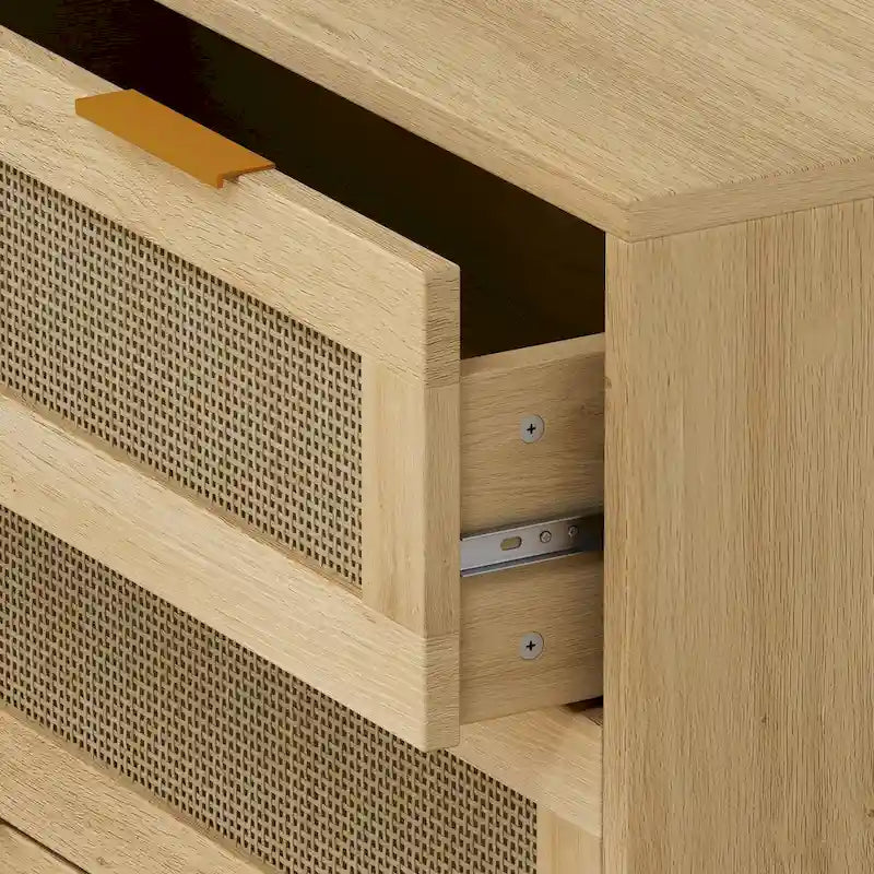 Meuble de rangement en rotin à tiroirs pour chambre à coucher et salon, 31,50 po