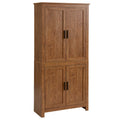 Garde-manger de cuisine 64 pouces à 4 portes, armoire de rangement autoportante avec 3 étagères réglables pour cuisine, salle à manger ou salon