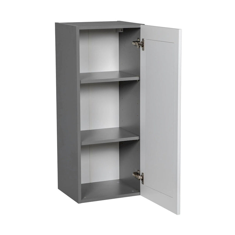 Meuble haut mural 12 x 36 - Porte simple - Gris - 12 x 36 x 12