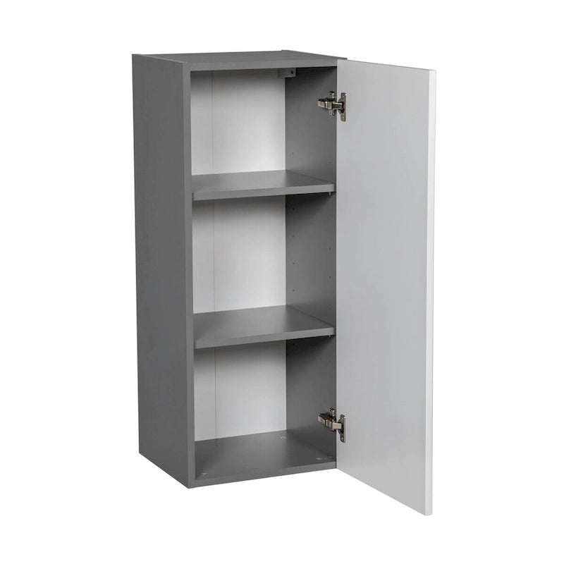 Meuble haut mural 12 x 36 - Porte simple - Gris - 12 x 36 x 12