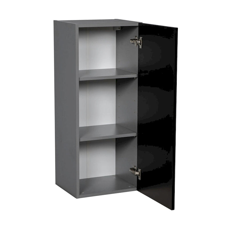 Meuble haut mural 12 x 36 - Porte simple - Gris - 12 x 36 x 12