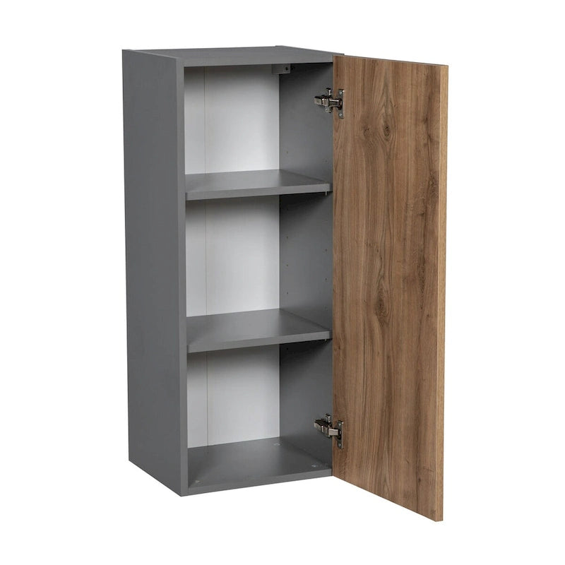 Meuble haut mural 12 x 36 - Porte simple - Gris - 12 x 36 x 12