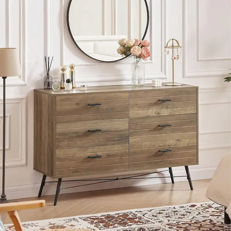 Chambre Moderne de 47.2W avec 6 Tiroirs Profonds - S.O.