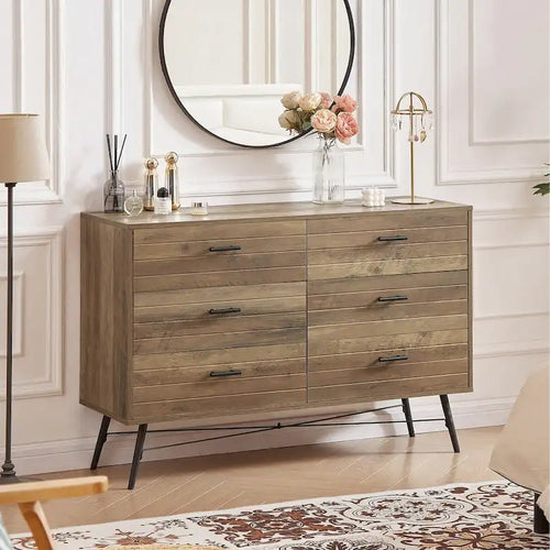 Chambre Moderne de 47.2W avec 6 Tiroirs Profonds - S.O.