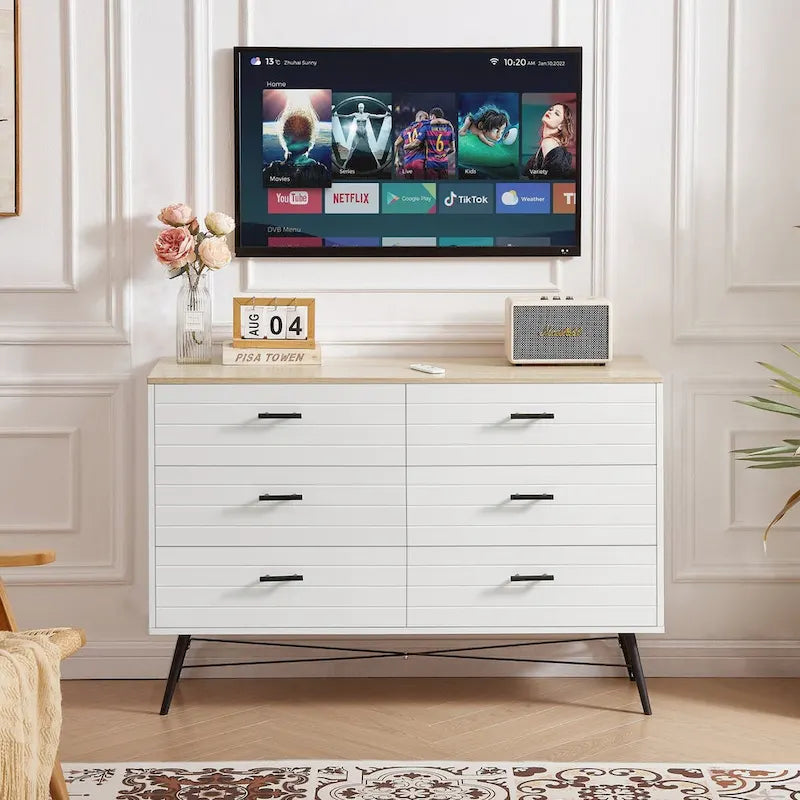 Chambre Moderne de 47.2W avec 6 Tiroirs Profonds - S.O.