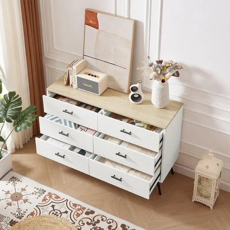 Chambre Moderne de 47.2W avec 6 Tiroirs Profonds - S.O.