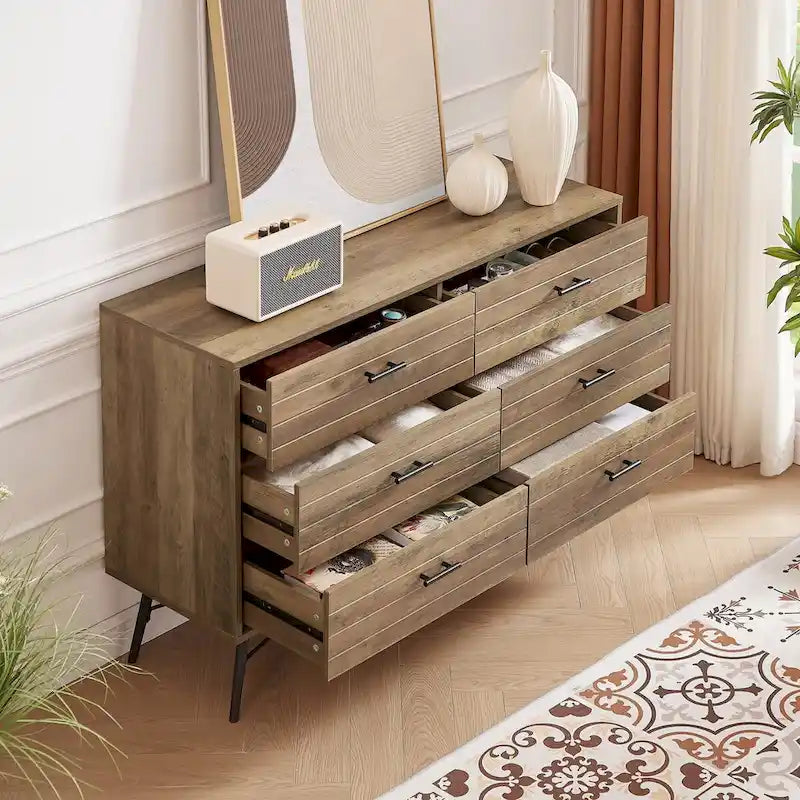 Chambre Moderne de 47.2W avec 6 Tiroirs Profonds - S.O.