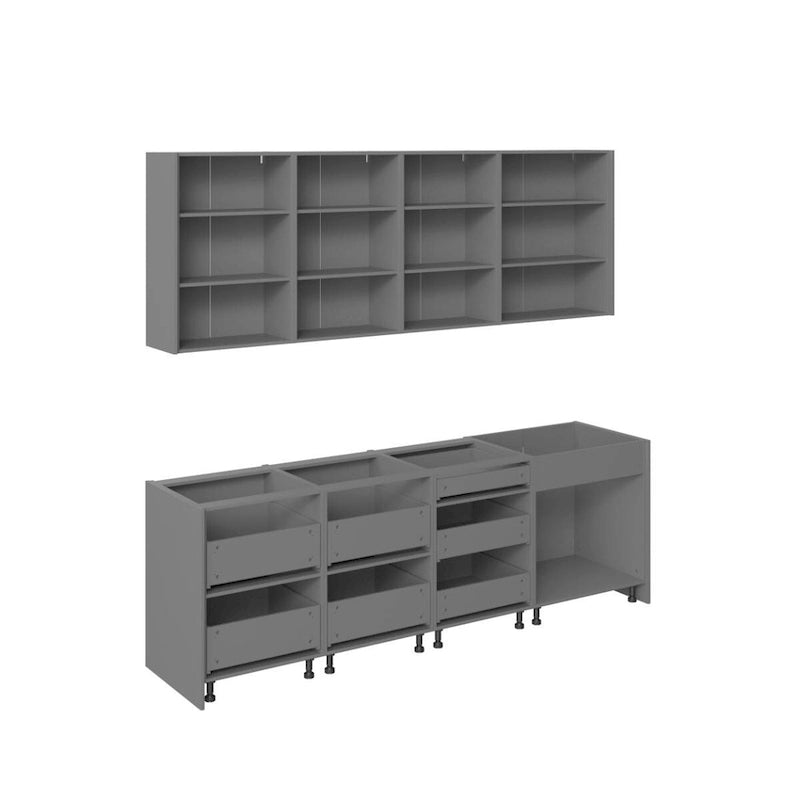Collection Cuisine Fusion Gris Base Taille 8.5 pieds de large - 103x24
