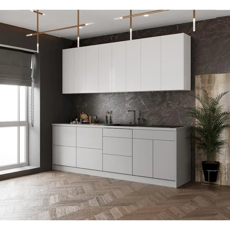 Collection Cuisine Fusion Gris Base Taille 8.5 pieds de large - 103x24