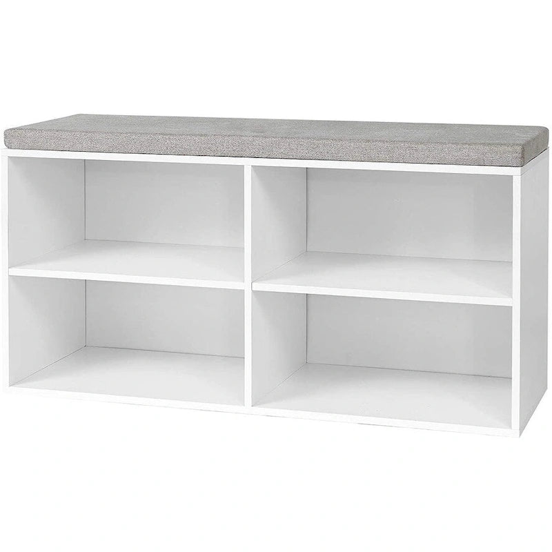 Yak About It - Banc de rangement deux places avec coussin supérieur - Blanc par White