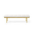 Banc rembourré en similicuir/métal doré Lawncrest