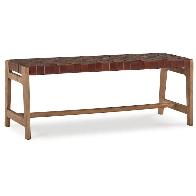 Banc d'appoint Signature Design by Ashley Lemmund naturel/brun – 48 L x 15,75 P x 18,13 H