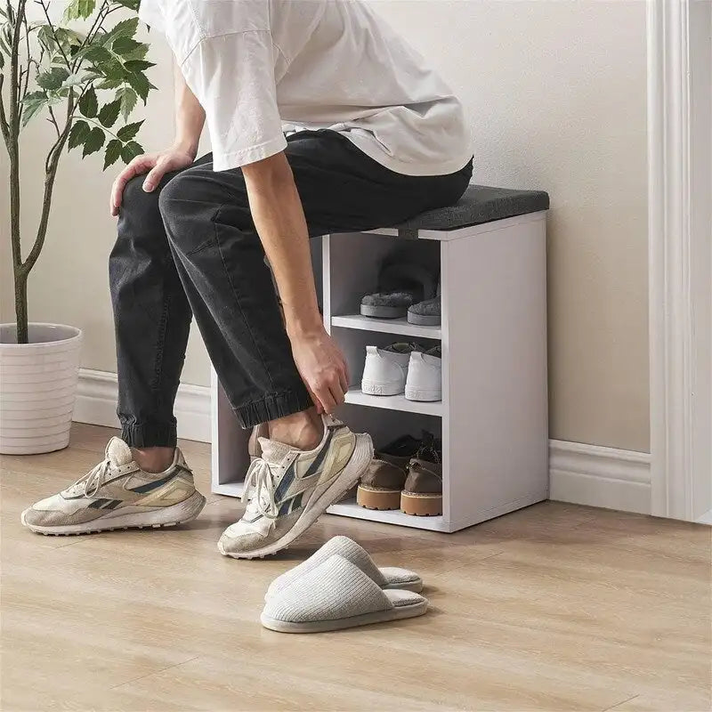 Banc à chaussures d'entrée avec rangement - 30,2P x 50,8L x 52,8H cm