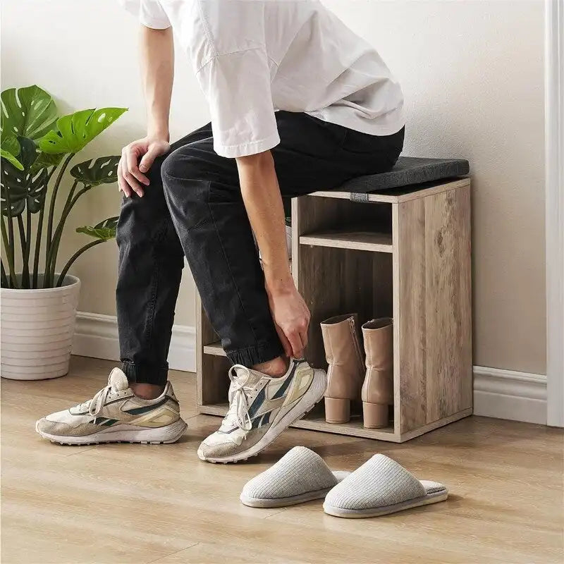 Banc à chaussures d'entrée avec rangement - 30,2P x 50,8L x 52,8H cm