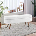 Banc de rangement capitonné en tissu de lin, style moderne et minimaliste, avec couvercle relevable