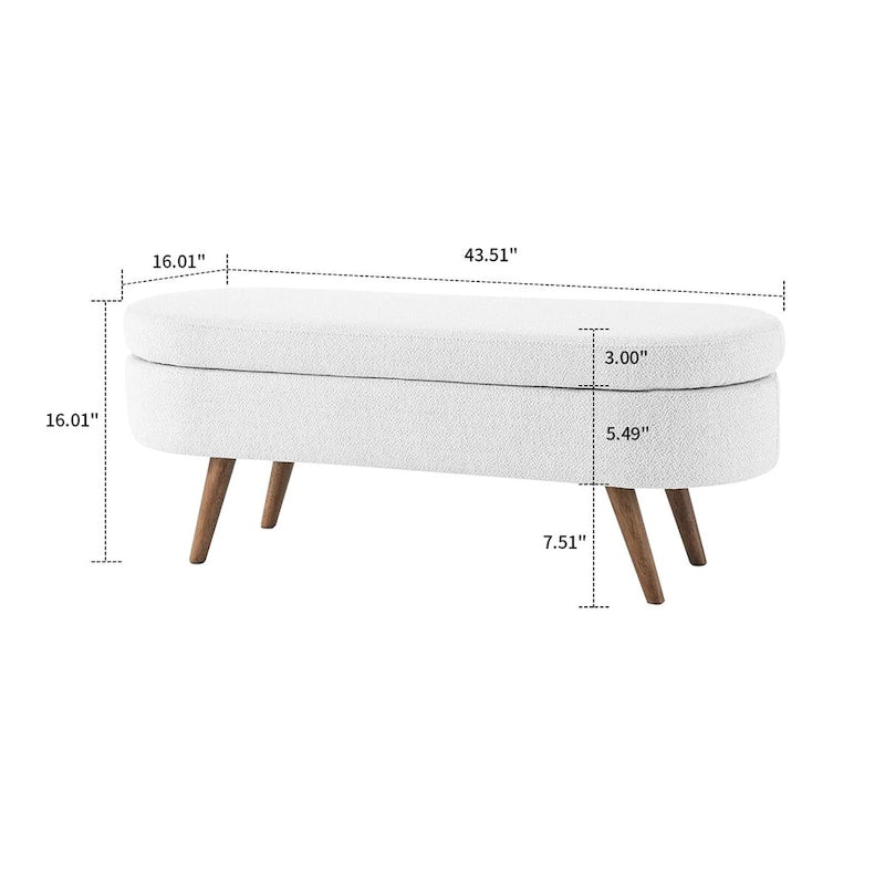 Banc de rangement capitonné en tissu de lin, style moderne et minimaliste, avec couvercle relevable