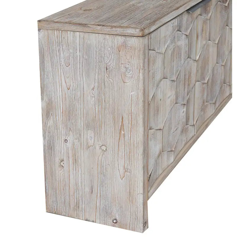 Meuble d'appoint style ferme, buffet en bois à 4 portes, desserte de salle à manger, armoire de rangement