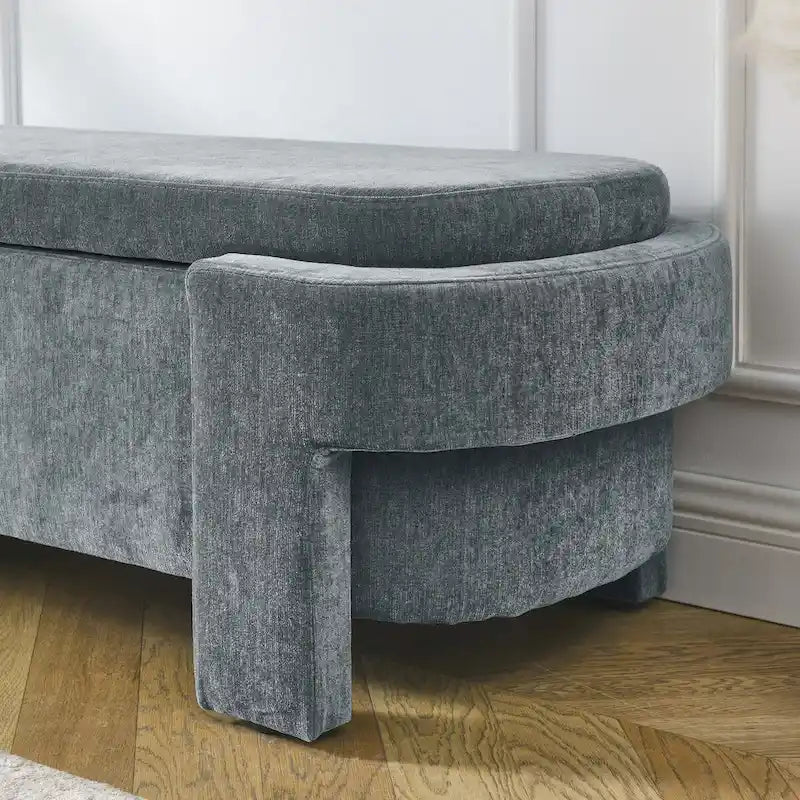 Banc Rembourré avec Grand Espace de RangementBancs Ottomans de Rangement Modernes, pour le Salon, l'Entrée et la Chambre à Coucher