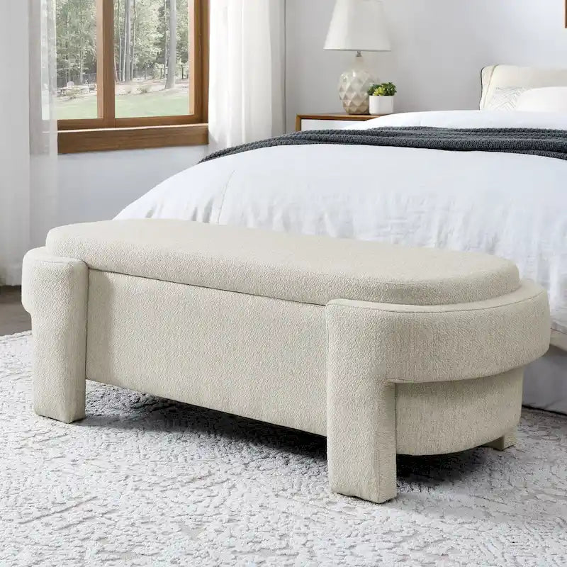 Banc Rembourré avec Grand Espace de RangementBancs Ottomans de Rangement Modernes, pour le Salon, l'Entrée et la Chambre à Coucher