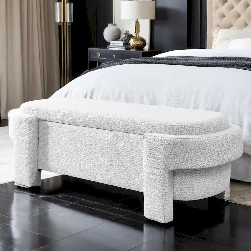 Banc Rembourré avec Grand Espace de RangementBancs Ottomans de Rangement Modernes, pour le Salon, l'Entrée et la Chambre à Coucher