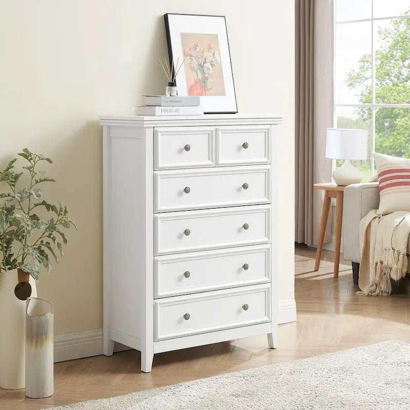 Commode moderne 6 tiroirs, Meuble de rangement, Organisateur de placard et Rangement pour vêtements dans le salon