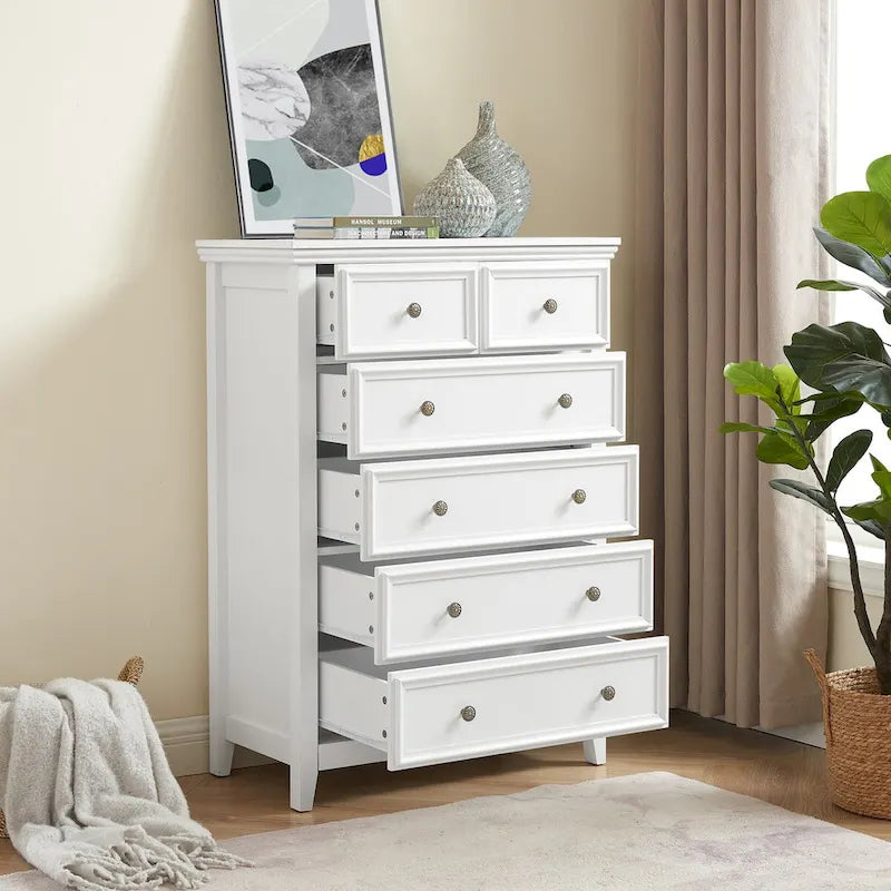 Commode moderne 6 tiroirs, Meuble de rangement, Organisateur de placard et Rangement pour vêtements dans le salon