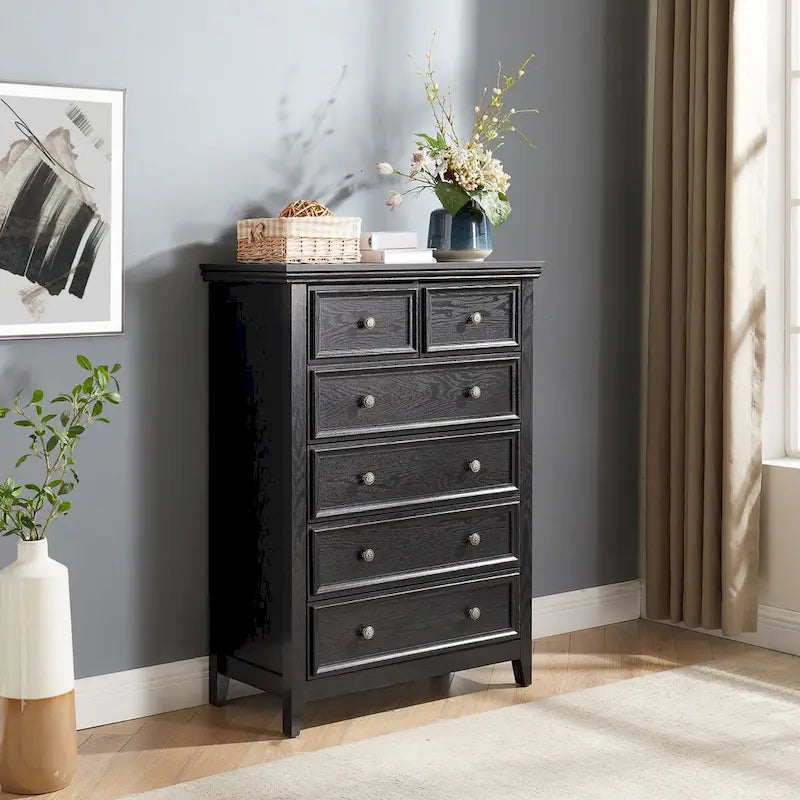 Commode moderne 6 tiroirs, Meuble de rangement, Organisateur de placard et Rangement pour vêtements dans le salon