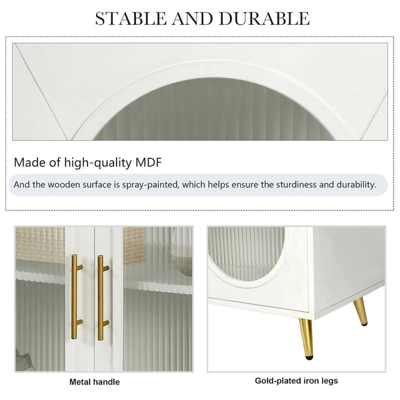 Meuble TV pour téléviseurs de plus de 65 pouces, meuble TV en bois avec placard de rangement et étagères réglables, console multimédia pour salon et chambre à coucher