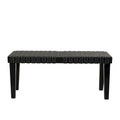 Banc tissé en bois - Noir ou Marron - Roche River Decor