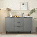 Bahut de salle à manger avec rangement, meuble de bar à café en bois, buffet de cuisine de 120 cm avec 3 tiroirs et 2 portes