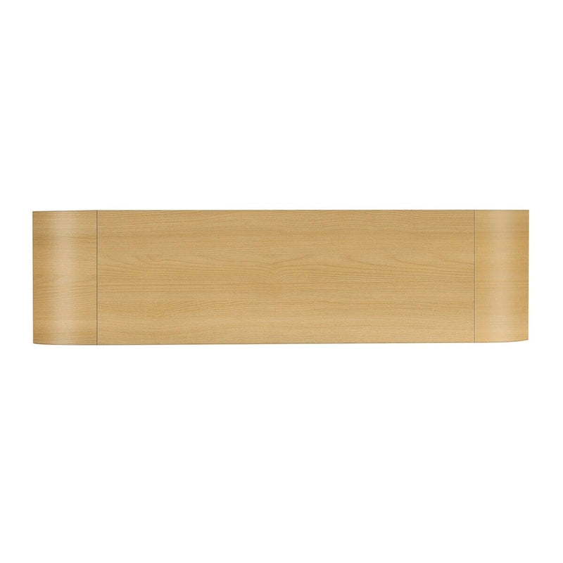 Armoire à 4 portes avec façade ondulée et design incurvé, dotée d'étagères réglables, adaptée au bureau, au salon et à l'entrée.