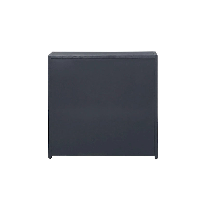 Meuble d'appoint East End en denim brossé, blanc et noir