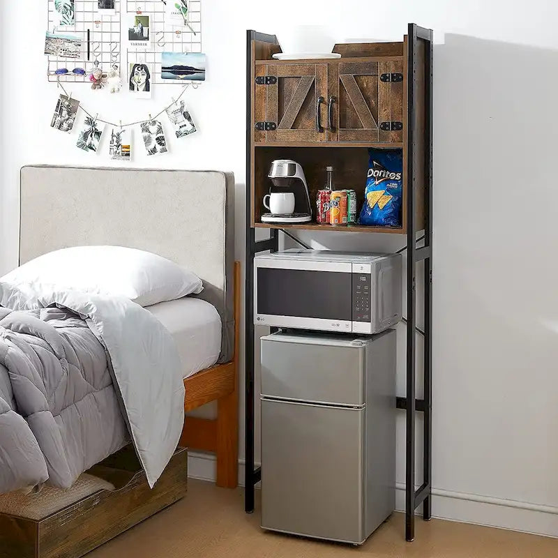 Yak About It Armoire de rangement pour dortoir - Organiseur au-dessus du réfrigérateur par DormCo - 23,60L x 9,85P x 74H
