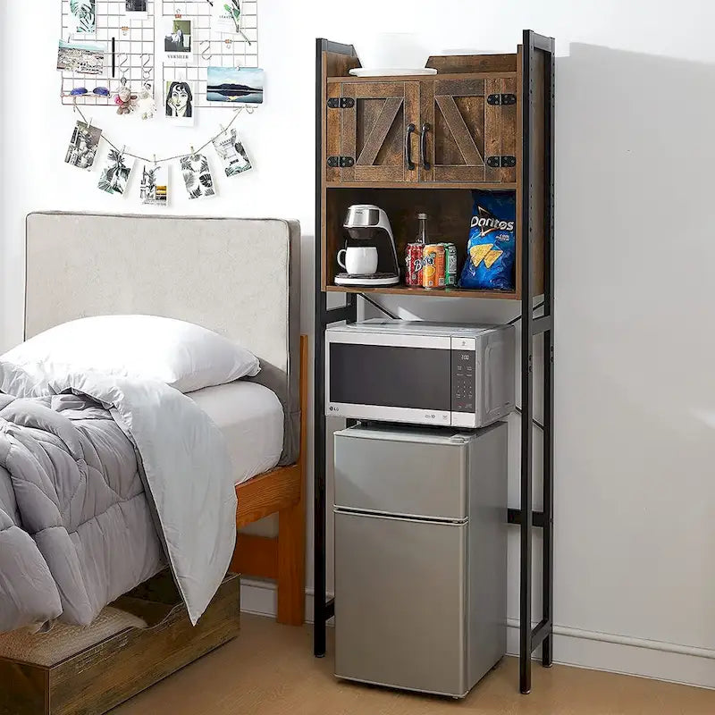 Yak About It Armoire de rangement pour dortoir - Organiseur au-dessus du réfrigérateur par DormCo - 23,60L x 9,85P x 74H