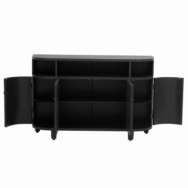 Meuble de rangement 48W avec quatre portes et étagères réglables - N/A