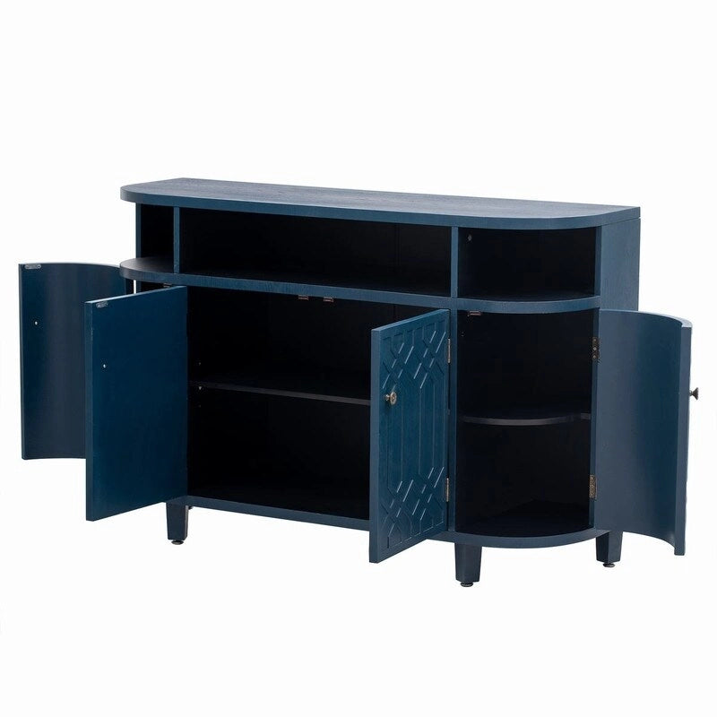 Meuble de rangement 48W avec quatre portes et étagères réglables - N/A