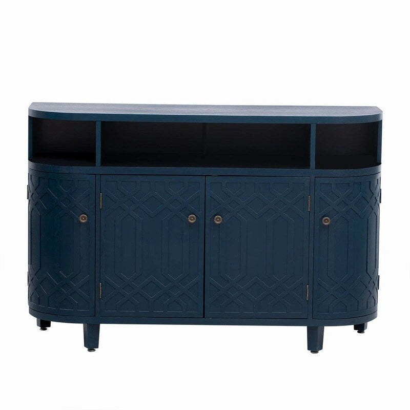 Meuble de rangement 48W avec quatre portes et étagères réglables - N/A