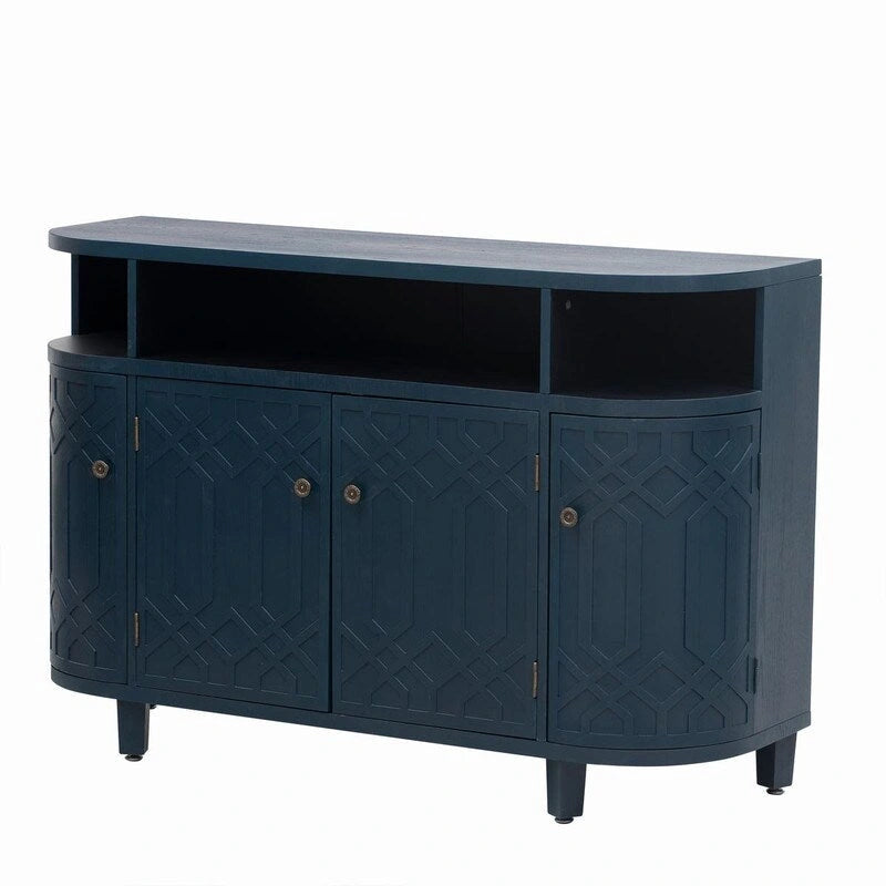 Meuble de rangement 48W avec quatre portes et étagères réglables - N/A