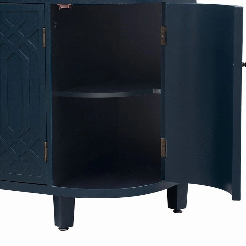 Meuble de rangement 48W avec quatre portes et étagères réglables - N/A