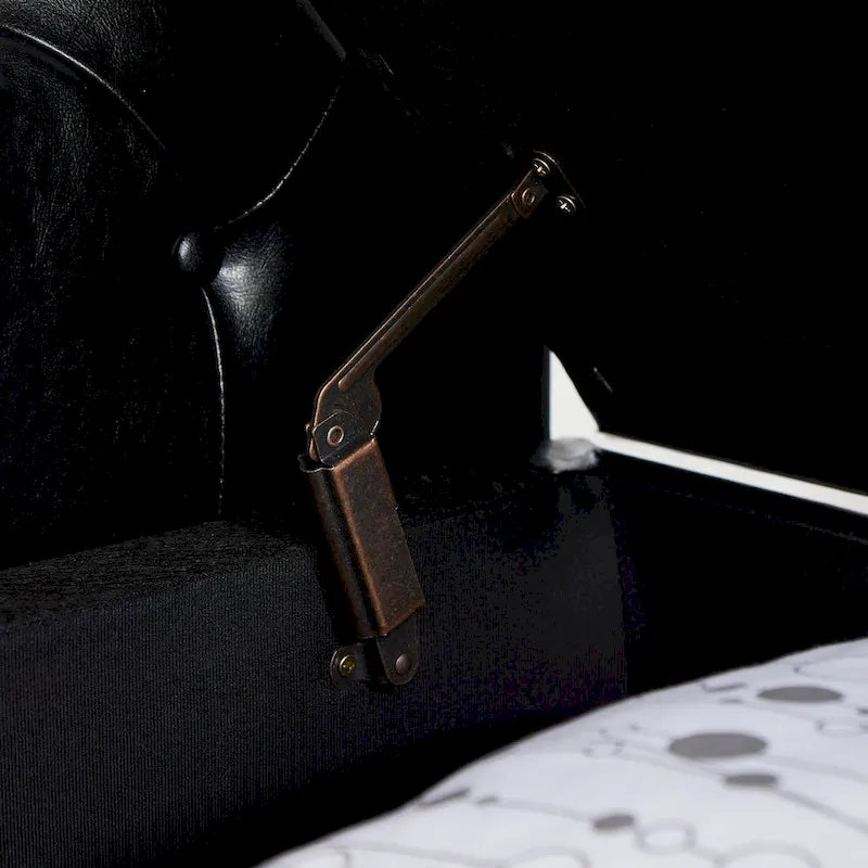 Banc ottoman à accoudoirs en cuir PU, banc capitonné, tabouret de canapé, banc repose-pieds pour entrée, salon et fenêtre