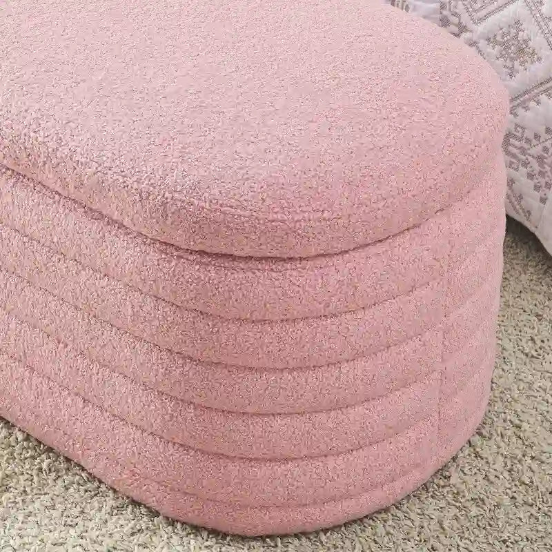 Banc de rangement ottoman en tissu rembourré de 45,5 L