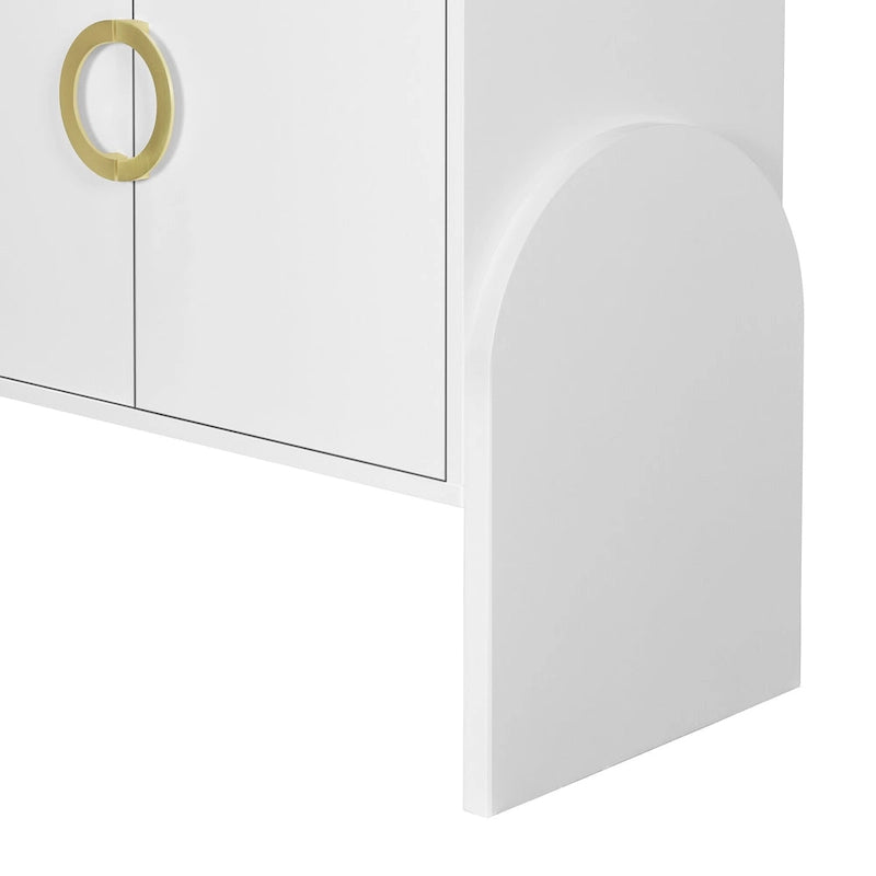 Meuble de rangement de 33,80 po H avec tablettes réglables