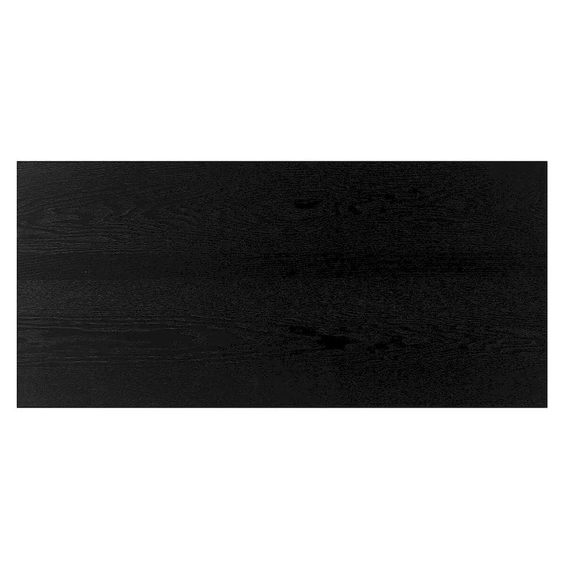 Meuble d'appoint avec placage en bois massif et piètement en métal - 34L x 15.5l x 31.9H