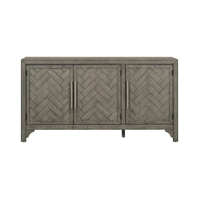 Meuble de rangement polyvalent avec placage MDF+Pin, étagères réglables, adapté