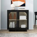 2 meubles de rangement avec portes vitrées pour le salon, la salle à manger et le bureau