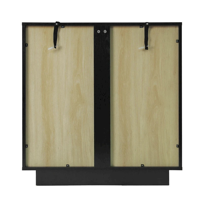 2 meubles de rangement avec portes vitrées pour le salon, la salle à manger et le bureau