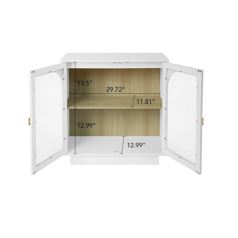 2 meubles de rangement avec portes vitrées pour le salon, la salle à manger et le bureau