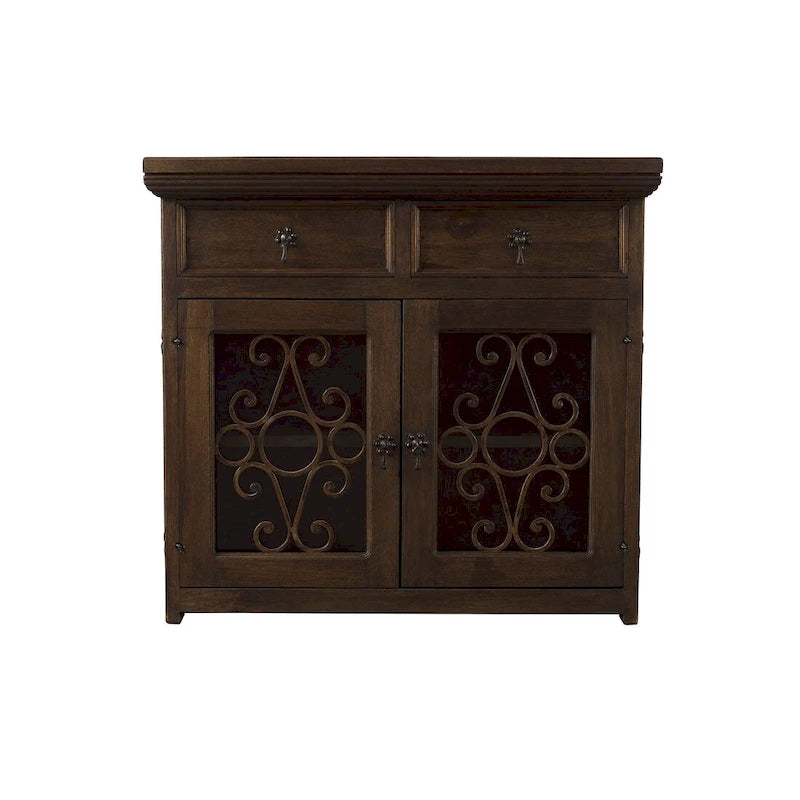 Buffet et vaisselier artisanaux en bois de grange récupéré massif et ferronnerie 39 de large - S/O