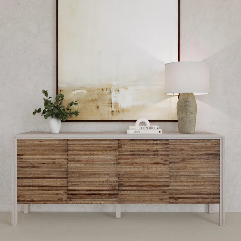 Buffet 4 portes Classic Home Elodie - 79Wx17Dx34H